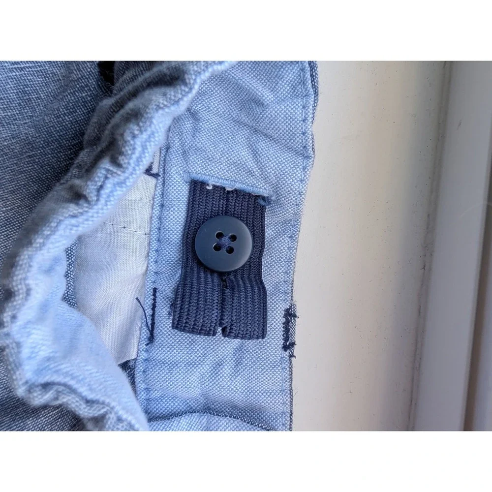 Carters‎ Boys Blue Chambray Sailboat Embroidered Shorts 4T Nautical Adjustable